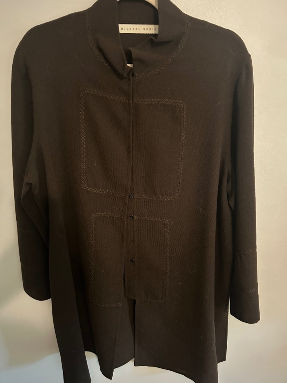Michael Boris Brown Designer Jacket Top size Medium